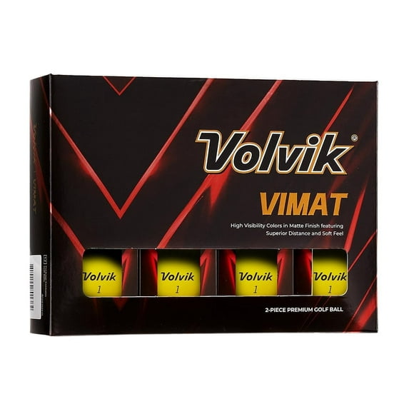 Volvik Vimat Matte Finish Golf Balls (One Dozen) (Yellow)