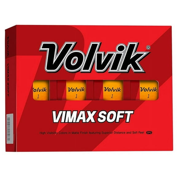 Volvik Golf ViMax Soft Matte Finish Golf Balls 12 (1 Dozen), Matte Orange -