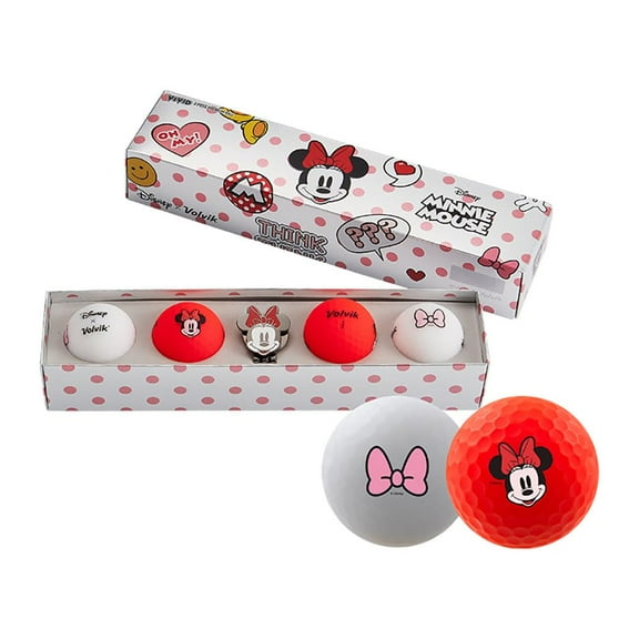 Volvik Vivid Disney Golf Ball Gift Set Minnie 4-Ball Pack Multi