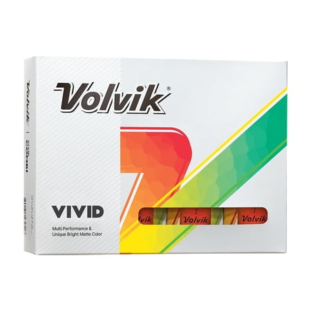 Volvik 2024 Vivid Matte Finish High Visibility Golf Balls 12 (1dz), Orange -
