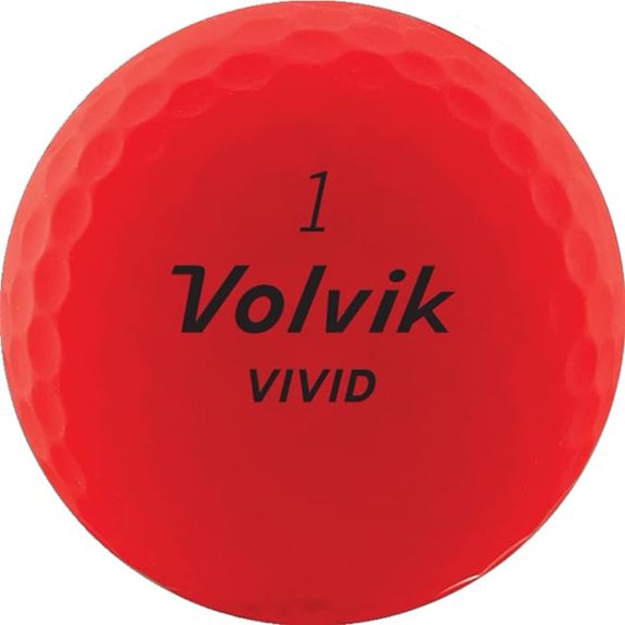 Volvik Vivid Golf Balls (Matte Red, 3pk) 1 Sleeve, 2024 NEW