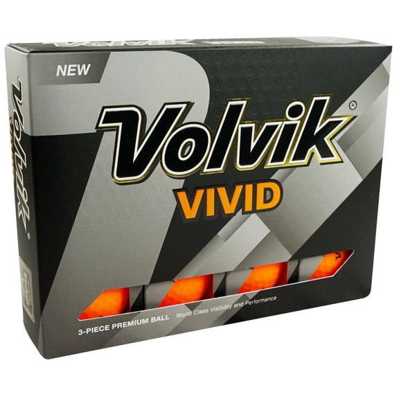 Volvik Vivid Golf Balls, Orange, 12 Pack