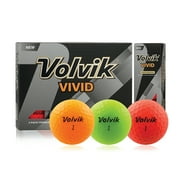 Volvik Vivid Golf Balls, Red, 12 Pack