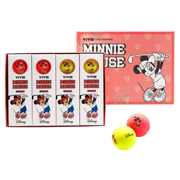 Volvik Vivid Minnie Mouse Golf Balls (One Dozen) Disney Golf Ball Gift Set