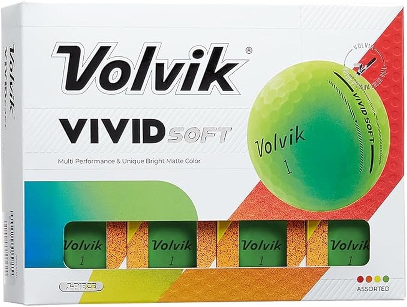 Volvik Vivid Soft Golf Balls (One Dozen) (Green)