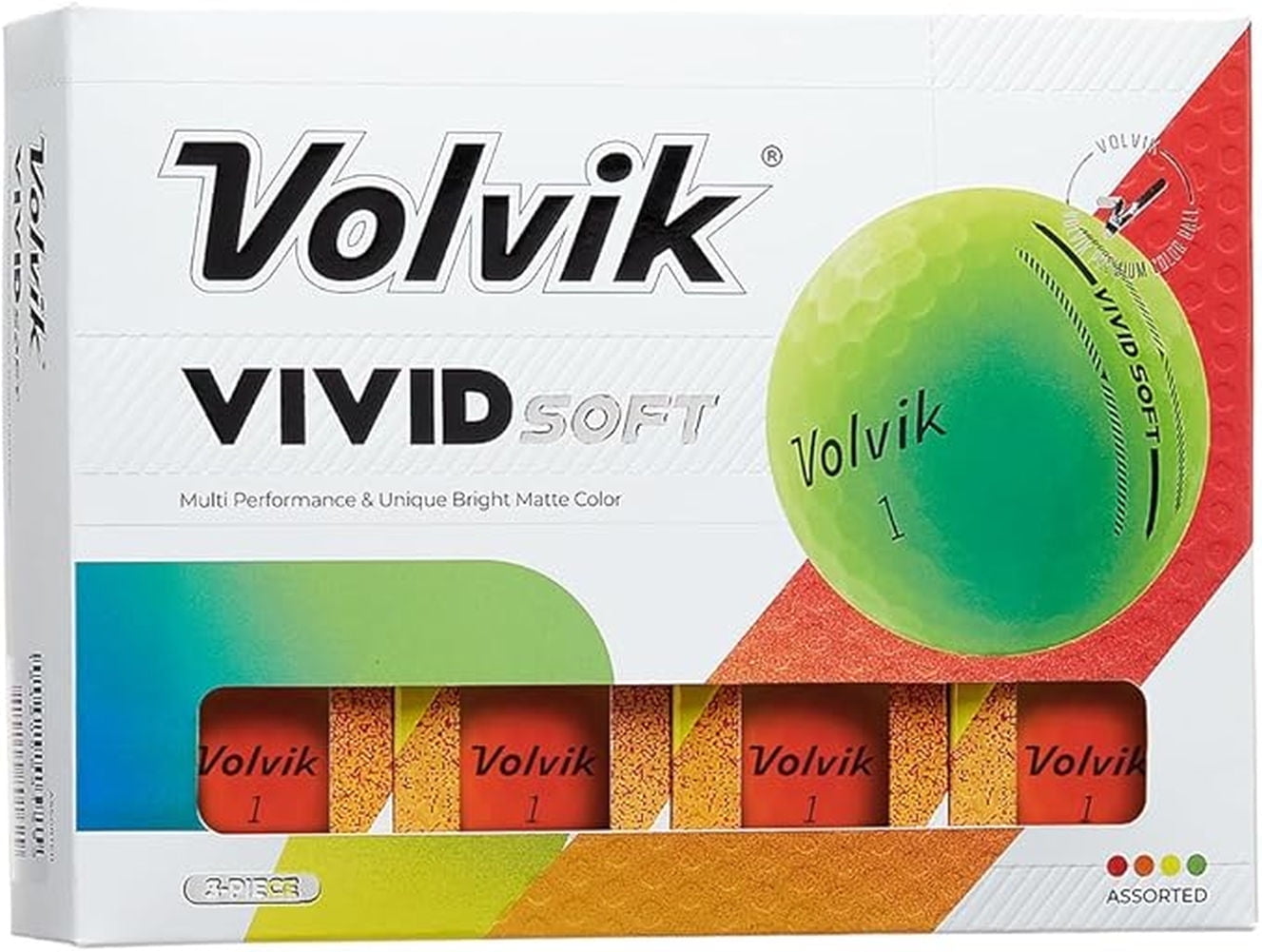 Volvik Vivid Soft Golf Balls (One Dozen) (Orange)