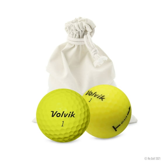 Volvik Vivid Yellow - Quantity 12 in Eco-Friendly Bag (Professionally Recycled)