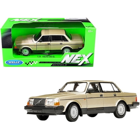 Volvo 240 GL Gold Metallic NEX Models 1/24 Diecast Model Car by Welly