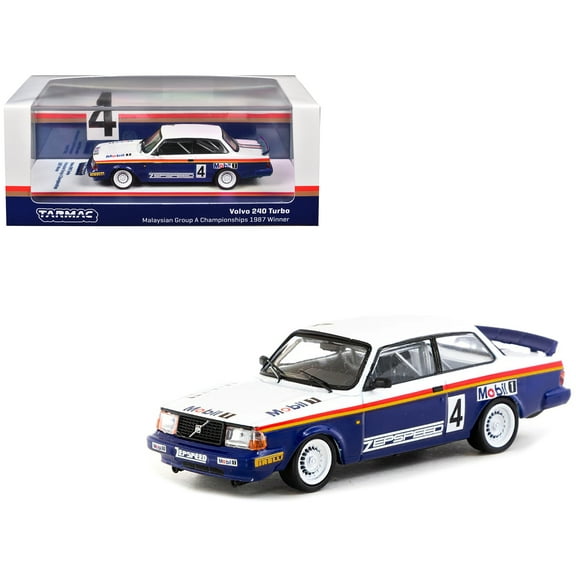 Volvo 240 Turbo #4 Winner "Malaysian Group A Championships" (1987) "Hobby64" Series 1/64 Diecast Model Car by Tarmac Works