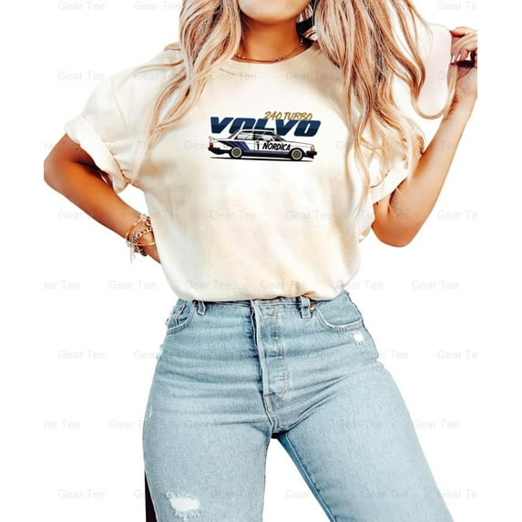 Volvo 240 Turbo 86 ETCC Racing Touring Car, Motorsport DTM Fan, Swedish, Brick, Class Comfort Color T-Shirt Unisex, up to 4XL