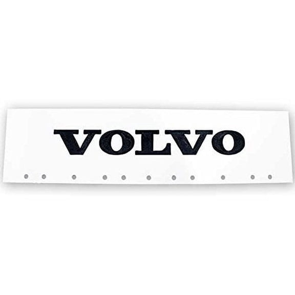 Volvo 6" x 24" Black & White Semi Truck Mud Flap-quarter Fender Flaps-Set