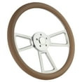 thumbnail image 1 of Volvo - All Models 18" Polished Billet & Half Wrap Steering Wheel Big Rig Truck - Tan - THP5, 1 of 1