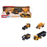 Volvo Construction 2026 4 Piece Set 1/64 Diecast Model Cars by Majorette