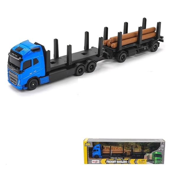 Volvo FH16 Log Transporter 1:64 Engineering Transporter Volvo Scania Bobcat Simulation Car Toy Model Set - Children's Creative Toys
