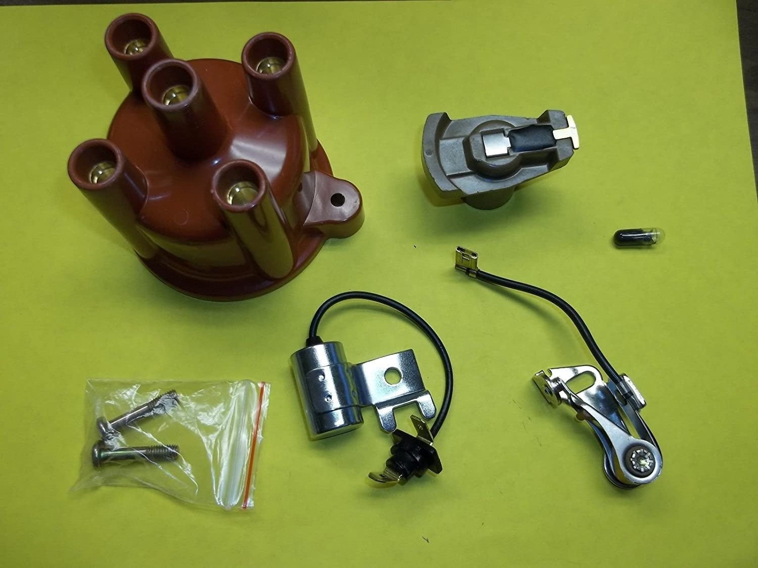 Volvo Penta 4 Cylinder Tune Up Kit Points Condenser Rotor Distributor Cap AQ125 AQ131 841263 by FASWORX