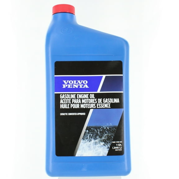 Volvo Penta New OEM 10W-30 Gasoline Engine Oil 1 Quart, 3847302