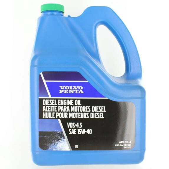 Volvo Penta New OEM VDS-4.5 Diesel Engine Oil SAE 15W-40 1 Gallon, 23219274