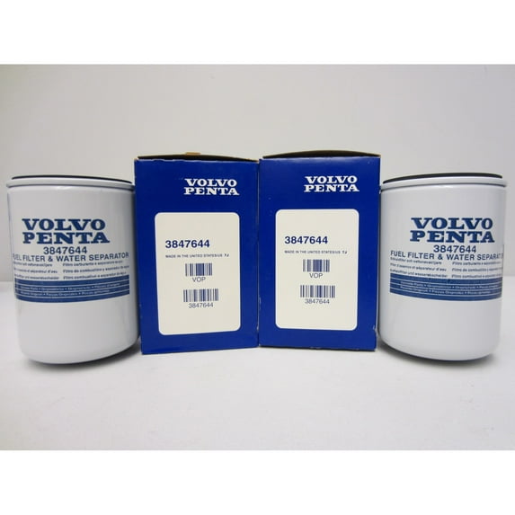 Volvo Penta Stern Drive New OEM Water Separating Fuel Filter 3847644 TWO PACK