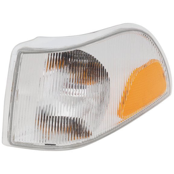 For Volvo S70 1998 1999 2000 Turn Signal/Parking Light Assembly Driver Side | Amber/Clear Lens | Corner Of Fender | Replacement For VO2520101 | 762405604831, 840304061600