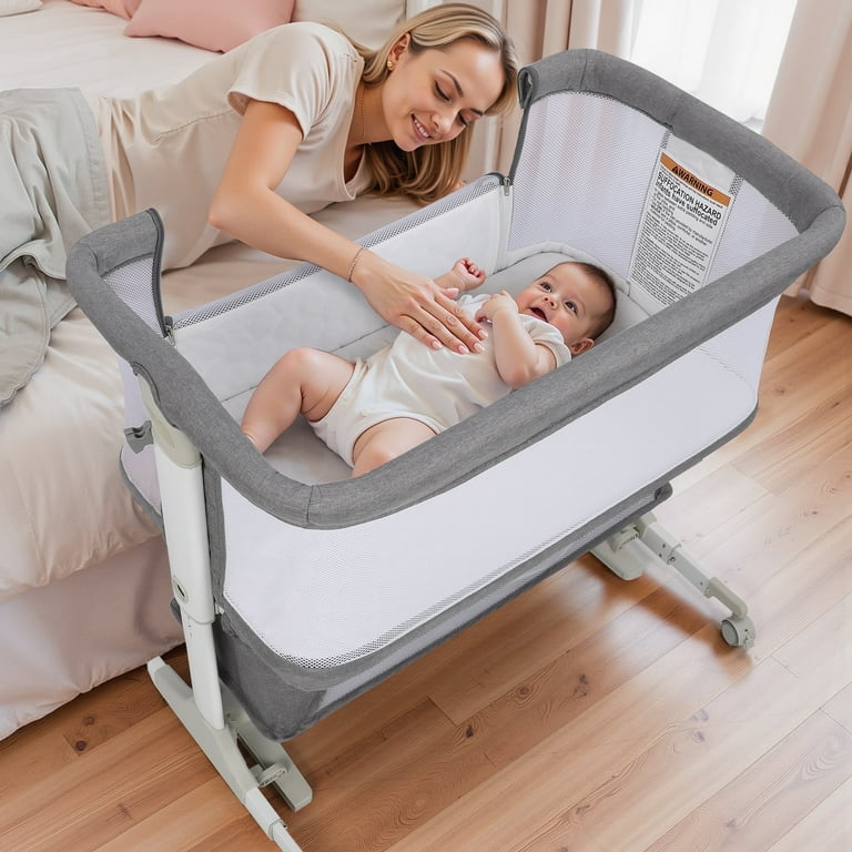 Vomeast Baby Bassinet, Bedside Sleeper, Portable Folding Crib