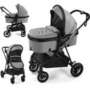 Vomeast Baby Stroller, Foldable Lightweight Travel Stroller, Reversible Seat, 5-Point Harness, Adjustable Canopy, Gray deal from Walmart