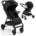 thumbnail image 1 of Vomeast Lightweight Stroller, Foldable Baby Stroller with Reversible Handle & One-Hand Fold for Travel, Black, 1 of 13