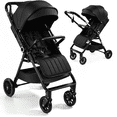 thumbnail image 1 of Vomeast Lightweight Stroller, Foldable Baby Stroller with Reversible Handle & One-Hand Fold for Travel, Black, 1 of 12
