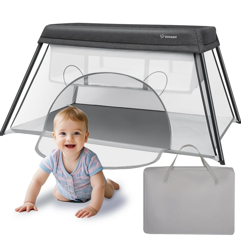 Vomeast Travel Crib, Baby Bassinet Portable Crib, Baby Playard