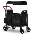 thumbnail image 1 of Stroller Wagon with Canopy, 2 Seater Baby Stroller Wagon, 5-Point Harness, Black, 1 of 6