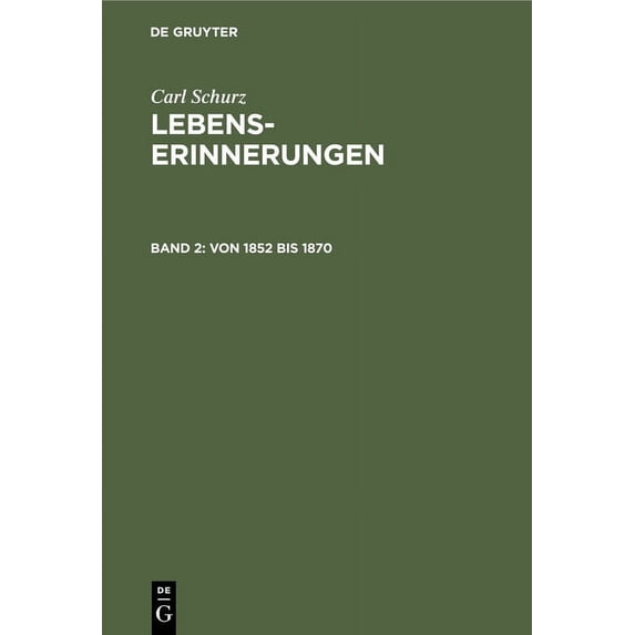 Von 1852 Bis 1870, (Hardcover)