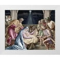 thumbnail image 1 of Von Carolsfeld, Julius Schnorr 14x12 White Modern Wood Framed Museum Art Print Titled - Birth of Our Lord, 1 of 4