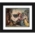 thumbnail image 1 of Von Cornelius, Peter 18x15 Black Ornate Wood Framed with Double Matting Museum Art Print Titled - Christ Being Entombed, 1 of 4