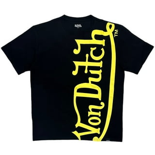 Von Dutch☆バックプリントロゴ ブラック コットン 半袖Ｔシャツ Von Dutch☆ロゴデザイン バックプリント コットン 半袖 Tシャツ