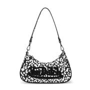 Von Dutch Small Shoulder Bag for Women, Vegan Leather Y2K Cheetah, White