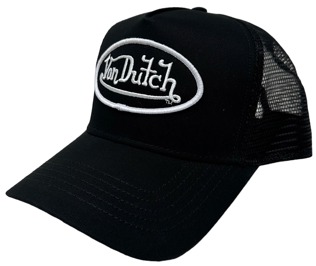 フォンダッチVon Dutch Unisex Trucker Snapback Von Dutch Unisex Trucker Hat - Curved Bill Mesh Back Retro