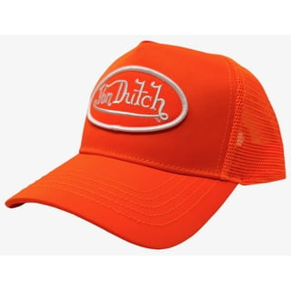 Von Dutch ボンダッチ Oval Patch Orange ユニセックスキャップ Oval Patch Camo/Orange Trucker - Von Dutch | Hatstore.com