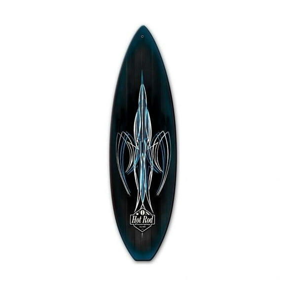 Von Hot Rod heavy gauge steel Black Surfboard, 6" x 22"