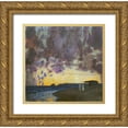 thumbnail image 1 of Von Stuck, Franz 27x26 Gold Ornate Wood Framed with Double Matting Museum Art Print Titled - Sunset By The Sea, 1 of 4