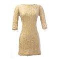 thumbnail image 1 of Von Vonni Women's London-C Dress Large Gold/Ivory, 1 of 2