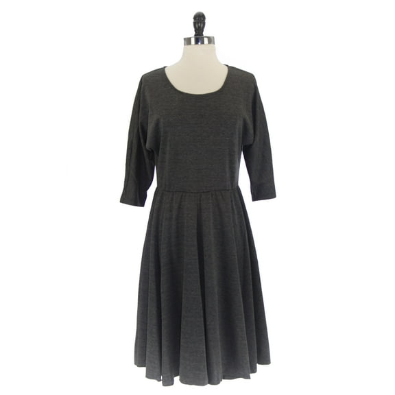 Von Vonni Women's Piper Dress with Full Skirt Small Gray