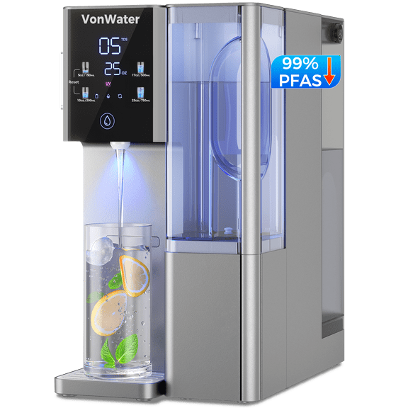 VonWater 528Gallon Countertop Reverse Osmosis Water Filter System, 7 Stage RO Purifier with UV, 3:1 Pure to Drain Water Filtration System