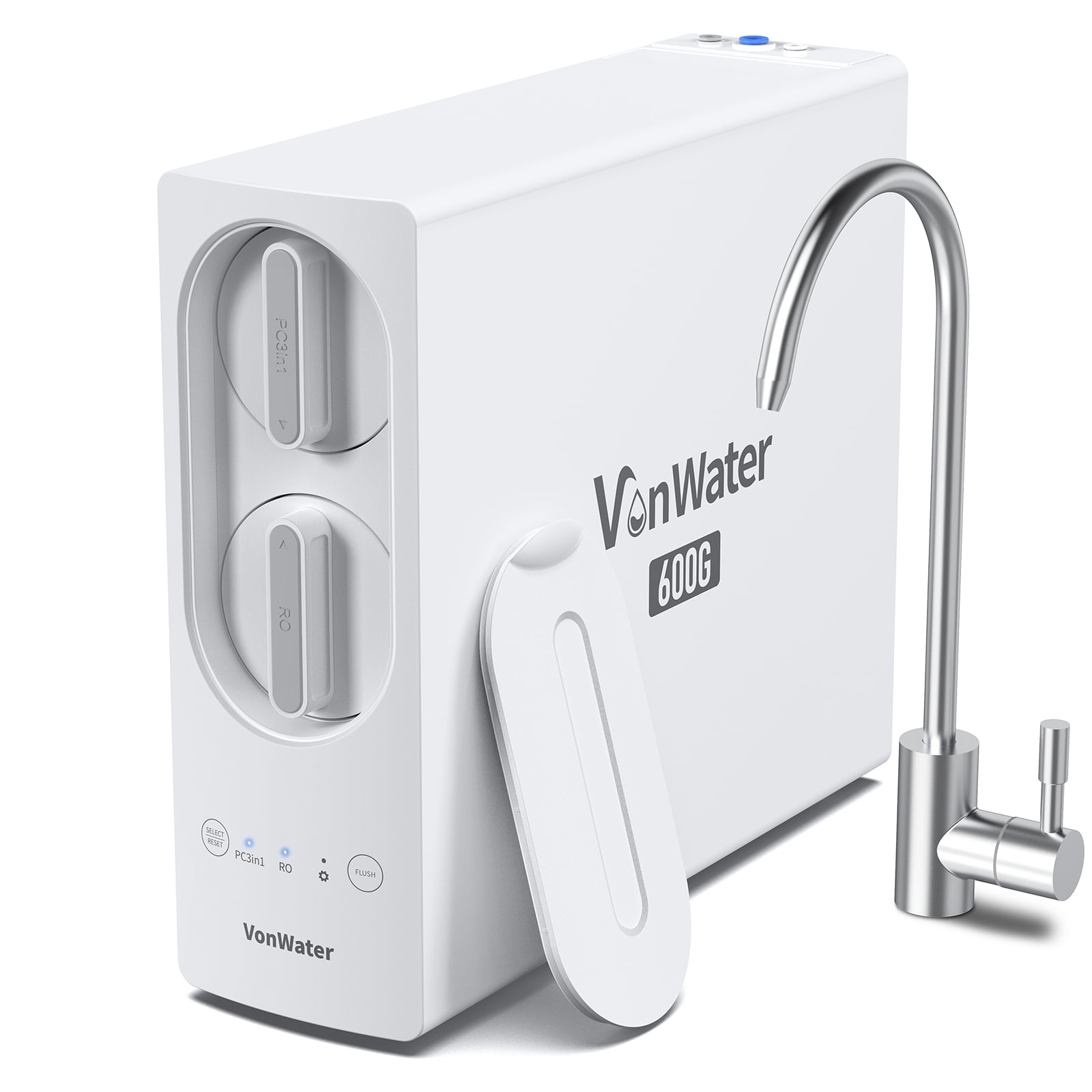 VonWater 600GPD Tankless Reverse Osmosis Water Filter System, 2:1 Pure to Drain Under Sink RO Water Filtration System