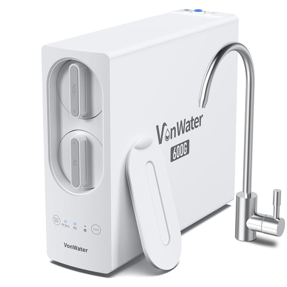 VonWater 600GPD Tankless Reverse Osmosis Water Filter System, 2:1 Pure to Drain Under Sink RO Water Filtration System