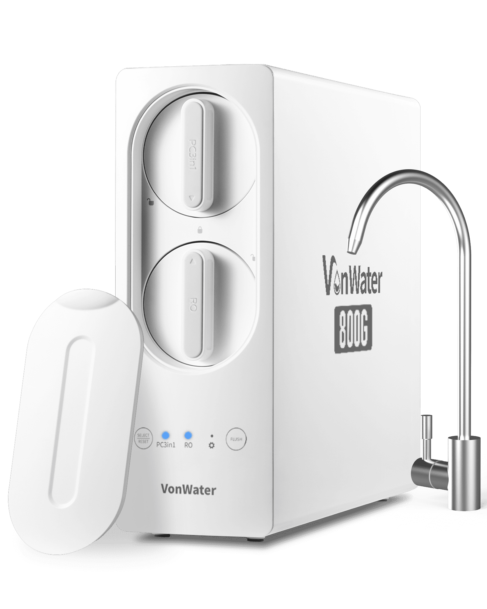 VonWater 800GPD Reverse Osmosis Water Filter System, Under Sink RO Filtration System, 2:1 Pure to Drain, 800GPD Tankless RO Water Filtration System, Reduce TDS, NSF/ANSI 372 Listed