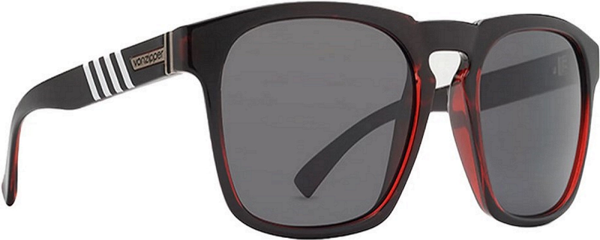 VonZipper Men's Banner Fasthouse Sunglasses,One Size,Red w/Gray Chrome ...
