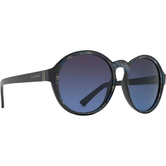 VonZipper Women's Lula Sunglasses,OS,Black Color Swirl/Brown Blue Gradient