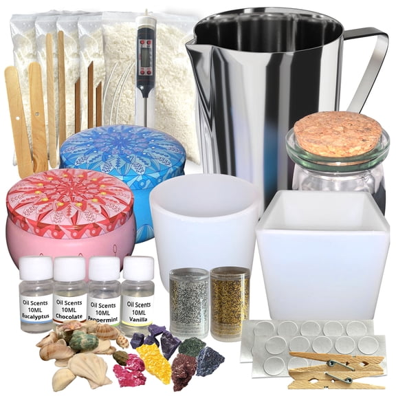 Vonadale DIY Candle Making Kit for Adults with Soy Wax, Candle Molds & Scents