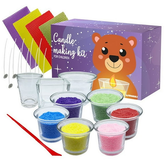 Vonadale Do-It-Yourself Scented Candle Making Kit for Kids with Instructions