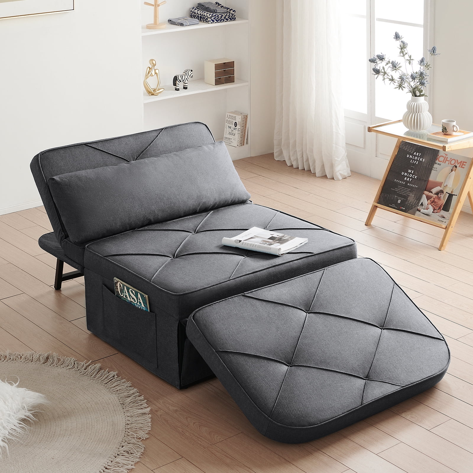 Vonanda 2Pcs Convertible Ottoman Sofa Beds, 5 in 1 MultiFunction — free download