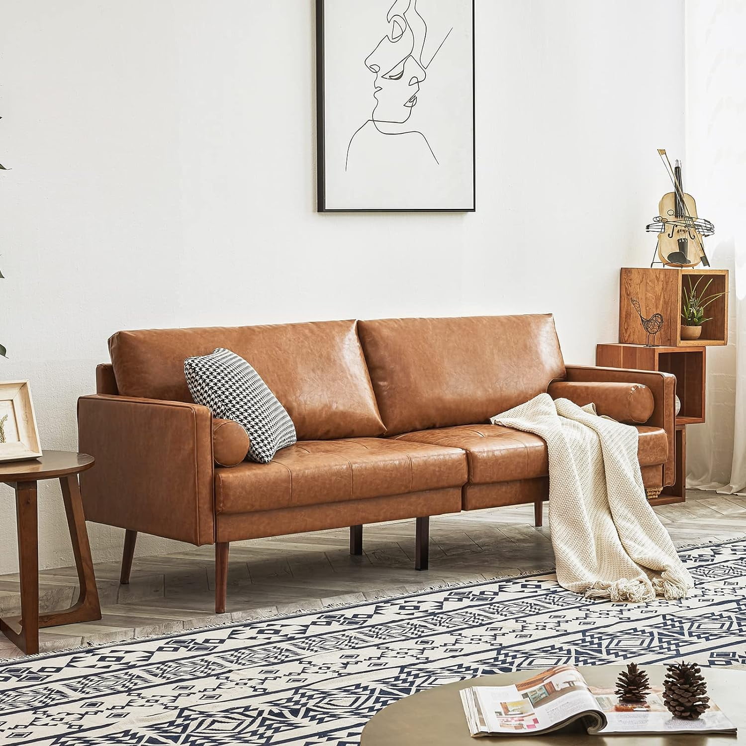 Vonanda-73-Faux-Leather-Couch-